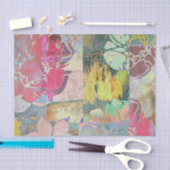 芸術の花のグランジなパターン 薄葉紙 (クラフト)