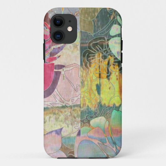 芸術の花のグランジなパターン Case-Mate iPhoneケース (裏面)