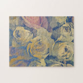 芸術の花のヴィンテージのカラフルの背景 ジグソーパズル (横)