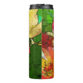 芸術の花のヴィンテージの多彩な背景2 タンブラー (裏面)