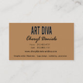 芸術の花型女性歌手のグラフィックデザイナーの名刺 名刺 (裏面)