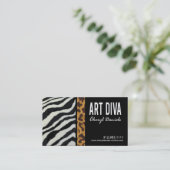 芸術の花型女性歌手のグラフィックデザイナーの名刺 名刺 (スタンド正面)