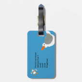 芸術の荷物のラベル: カモメのジョンのダイアー ラゲッジタグ (裏面縦)