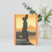 芸術の街プラハ ヴィンテージ トラベル ポスター ポストカード (スタンド正面)