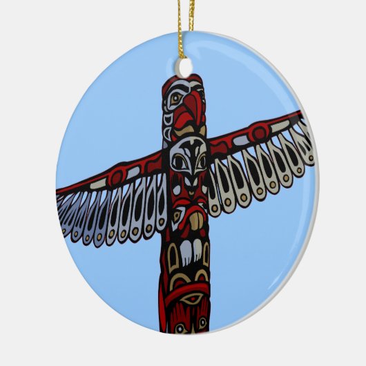 芸術の装飾のトーテムポールの原産のオーナメントSouveni セラミックオーナメント (左)