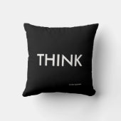 芸術の装飾用クッションを"考えて下さいジャックLarsonによって" クッション (裏面)