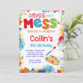 芸術の誕生日のパーティの招待状 招待状 (スタンド正面)