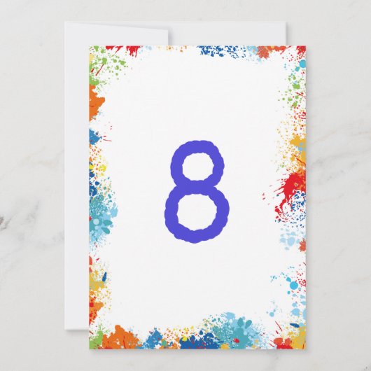 芸術の誕生日のパーティの招待状 招待状 (裏面)