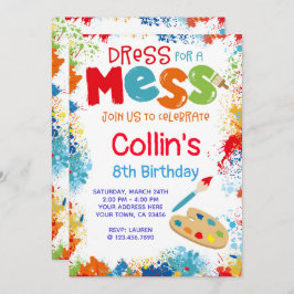 芸術の誕生日のパーティの招待状 招待状