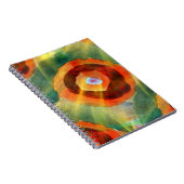 芸術の質の抽象芸術水緑、オレンジ、円 ノートブック (右側)