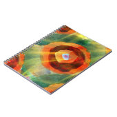 芸術の質の抽象芸術水緑、オレンジ、円 ノートブック (左側)