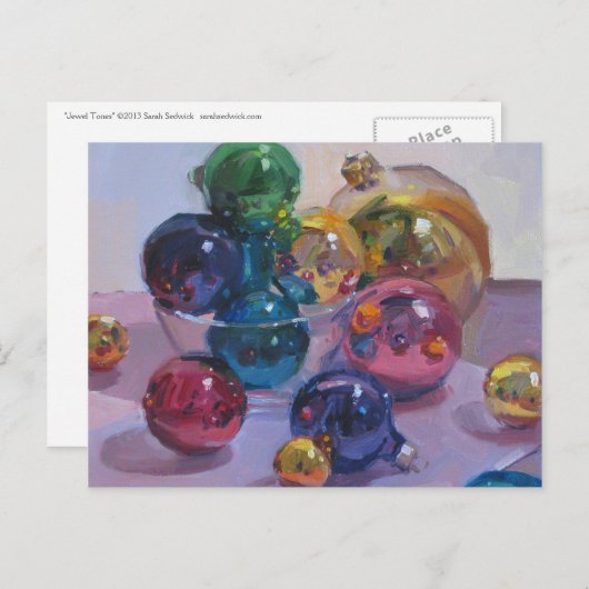 芸術の郵便はがき"宝石"はクリスマスカードにある調子を与えます シーズンポストカード (正面/裏面)