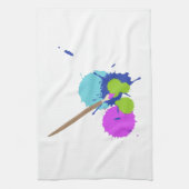 芸術の（ばちゃばちゃ）跳ねる キッチンタオル (縦)