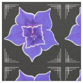芸術のDecoっぽい朝顔-黒の紫色 ファブリック (クローズアップ)
