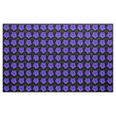 芸術のDecoっぽい朝顔-黒の紫色 ファブリック (ヤード)