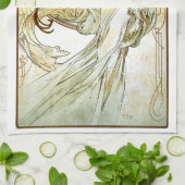 芸術のNouveouのミュシャシリーズ絵画 キッチンタオル (折り畳み)