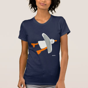 芸術のTシャツ: カモメの前部および背部デザイン Tシャツ