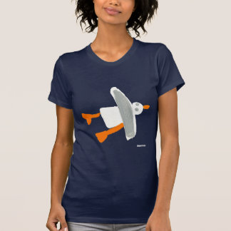 芸術のTシャツ: カモメの前部および背部デザイン Tシャツ