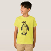 芸術のTシャツ: ペンギンの黄色 Tシャツ (正面フル)