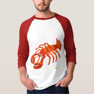 芸術のTシャツ: 大きく赤いロブスター Tシャツ