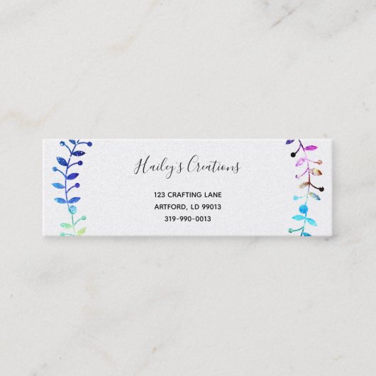 芸術は個性 スキニー名刺 (正面)