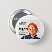 芸術は武器です 缶バッジ (正面&裏面)