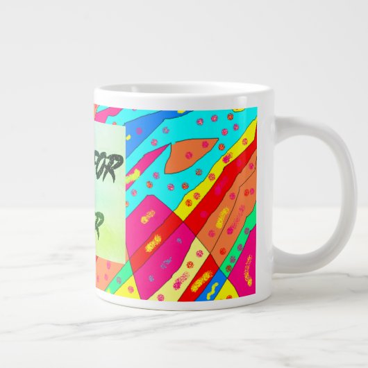 芸術は永遠に芸術家と画家をセルブルティング ジャンボコーヒーマグカップ (右)