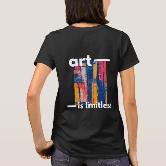 芸術は無限の抽象デザイン Tシャツ (裏面)