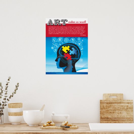 芸術は私たちを頭が切れる作る。 ポスター (キッチン)