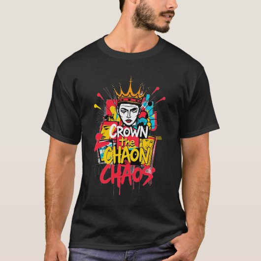"芸術は語り、力は創造する" インスピレーショナルアーティスト Tシャツ (正面)