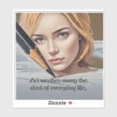 芸術は遠くに日常生活の塵を洗う シール (シート)