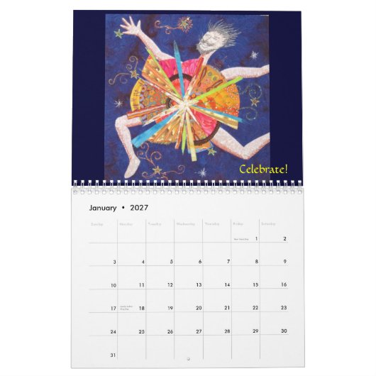 芸術は2013年をキルトにします カレンダー (1月 2027)