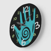 芸術または技術部屋のための創造的な手の柱時計 ラージ壁時計 (傾斜)