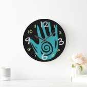 芸術または技術部屋のための創造的な手の柱時計 ラージ壁時計 (ホーム)