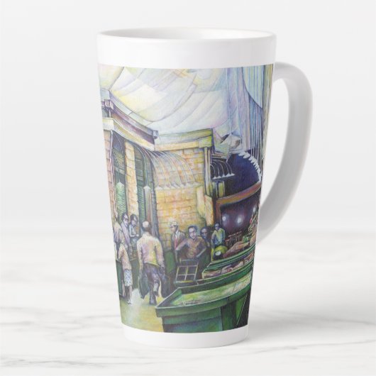 芸術もしは型枠を否定し、その時に恵みがそれを提供する カフェラテマグ (右アングル)