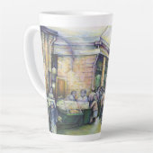 芸術もしは型枠を否定し、その時に恵みがそれを提供する カフェラテマグ (左アングル)