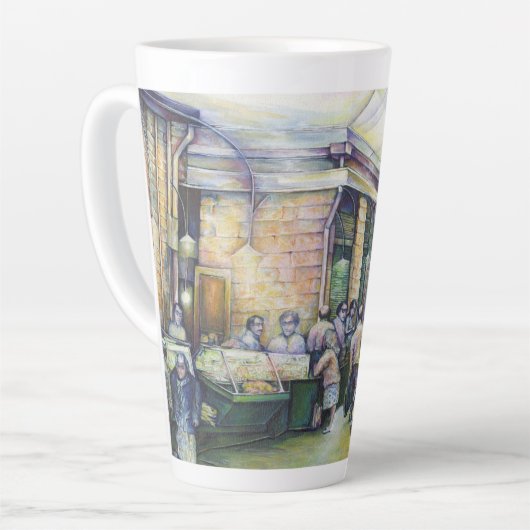 芸術もしは型枠を否定し、その時に恵みがそれを提供する カフェラテマグ (左アングル)