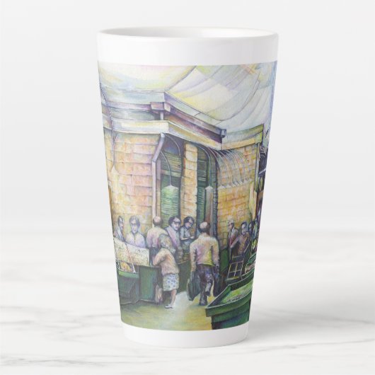 芸術もしは型枠を否定し、その時に恵みがそれを提供する カフェラテマグ (正面)