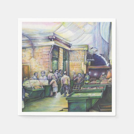 芸術もしは型枠を否定し、その時に恵みがそれを提供する スタンダードカクテルナプキン (正面)