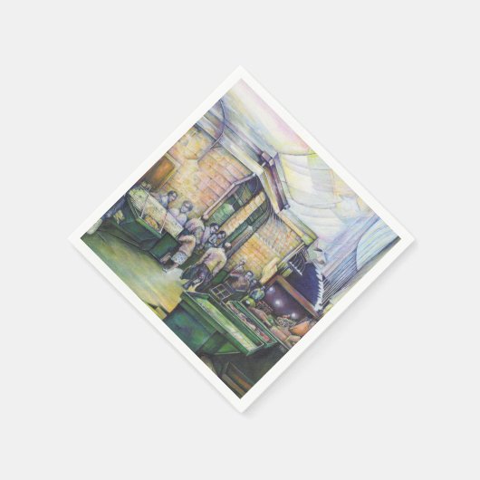 芸術もしは型枠を否定し、その時に恵みがそれを提供する スタンダードカクテルナプキン (角)