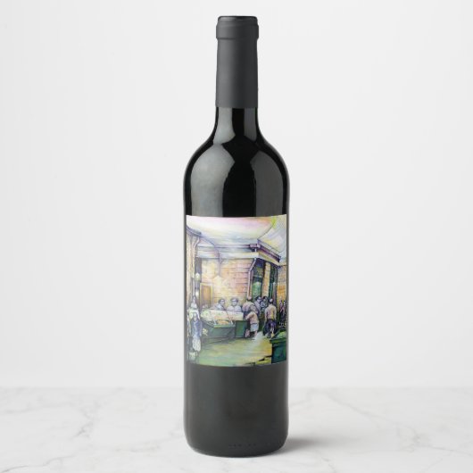 芸術もしは型枠を否定し、その時に恵みがそれを提供する ワインラベル (正面)