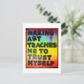 芸術を作って私を自分自身を信頼するために教えます ポストカード (スタンド正面)