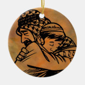 芸術を受け入れる父感動的子 セラミックオーナメント (正面)