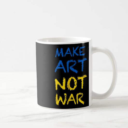 芸術を戦争色ではなく作るウクライナ国旗 コーヒーマグカップ (右)