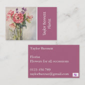 芸術を開花して下さい、の心配の労働者、花柄整理を開花して下さい 名刺 (正面/裏面)