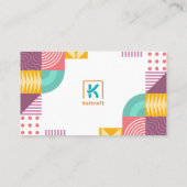 芸術カラフル及びクラフトの名刺の模様 名刺 (裏面)