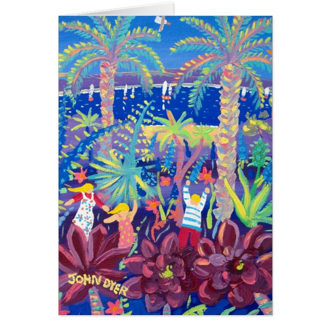 芸術カード: アエオニウム属で踊ります、Tresco. (正面)