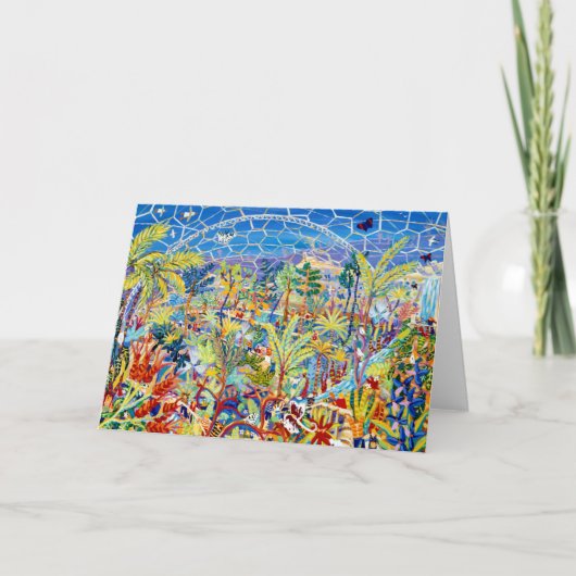 芸術カード: エデンの園。 エデンのプロジェクト、イギリス カード (正面)