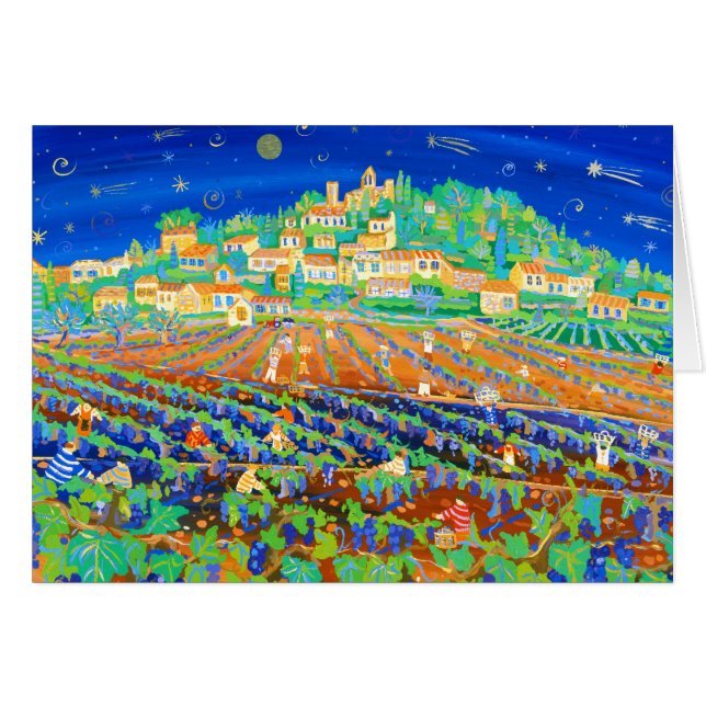 芸術カード: 流星の夜、Rasteau. (正面横)