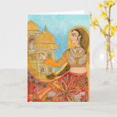 芸術カード- Of Spice女性 カード (黄色い花)